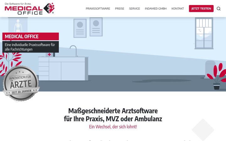 Screenshot of indamed.com
