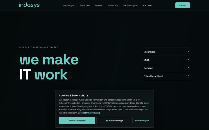 Screenshot of indasys.de
