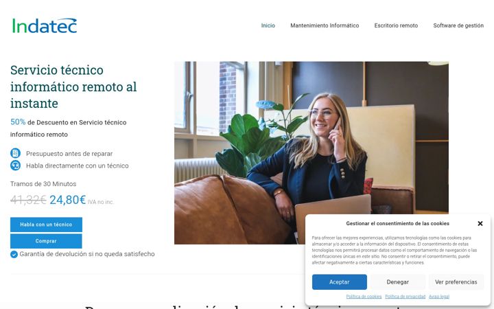 Screenshot of indatec.es