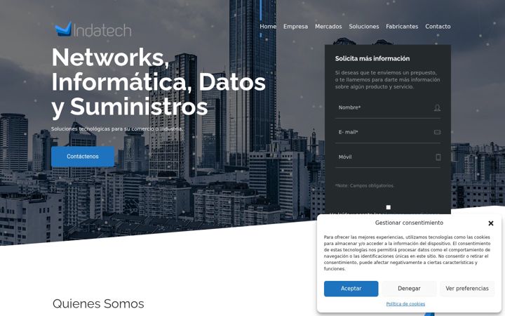 Screenshot of indatechnet.com
