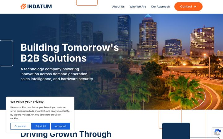 Screenshot of indatum.com