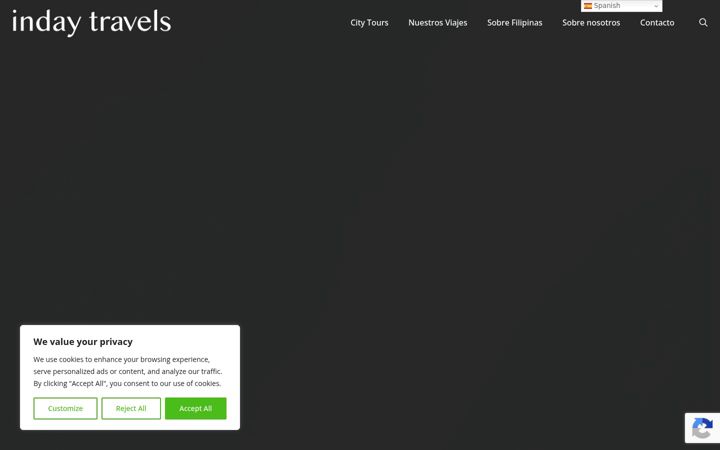 Screenshot of indaytravels.com