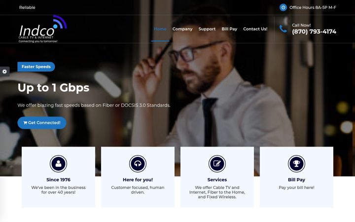 Screenshot van indco.net
