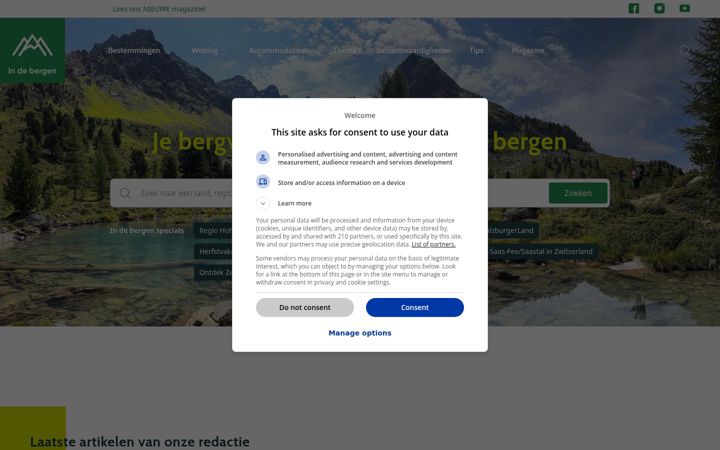 Screenshot of indebergen.nl
