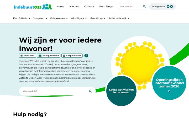 Screenshot of indebuurt033.nl