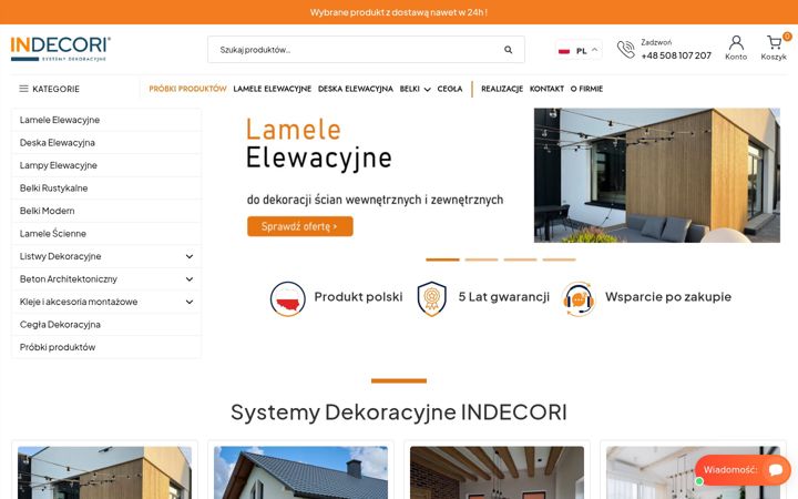 Screenshot of indecori.eu