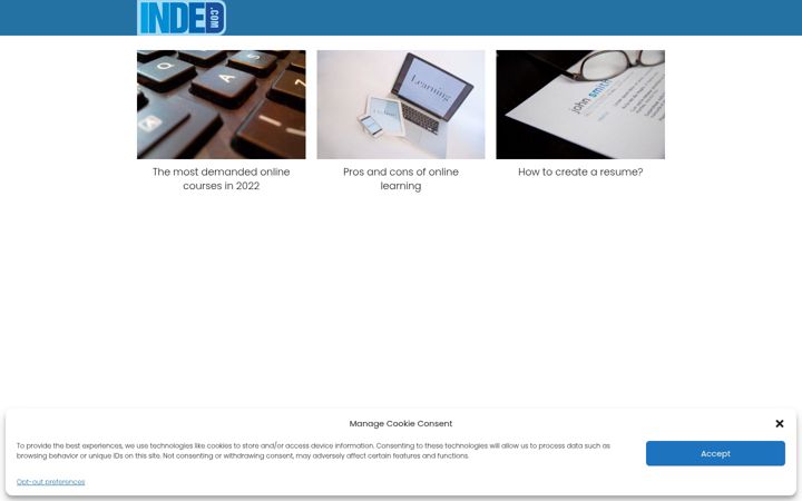 Screenshot of inded.com
