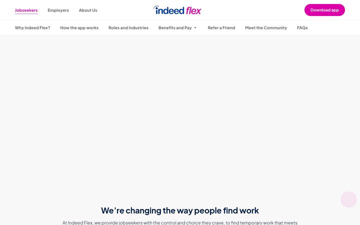Screenshot of indeedflex.com