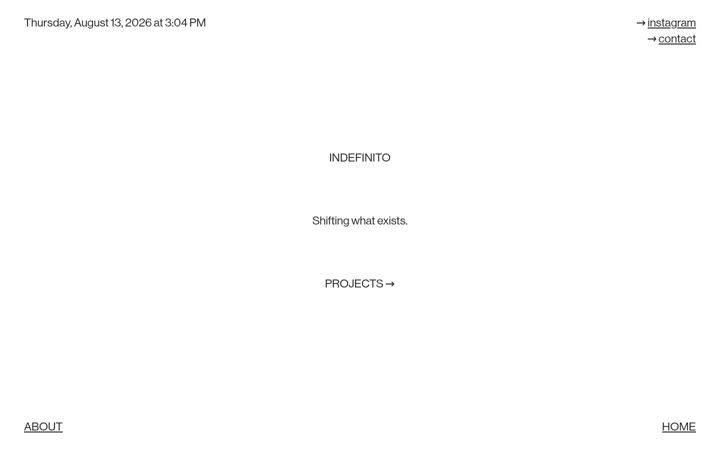 Screenshot of indefinito.com