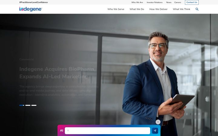 Screenshot of indegene.com
