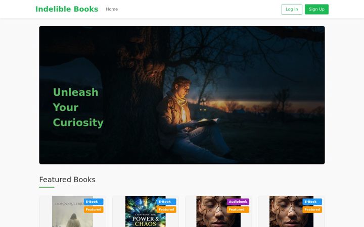 Screenshot of indelible-books.com
