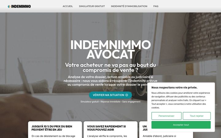Screenshot of indemnimmo-avocat.fr