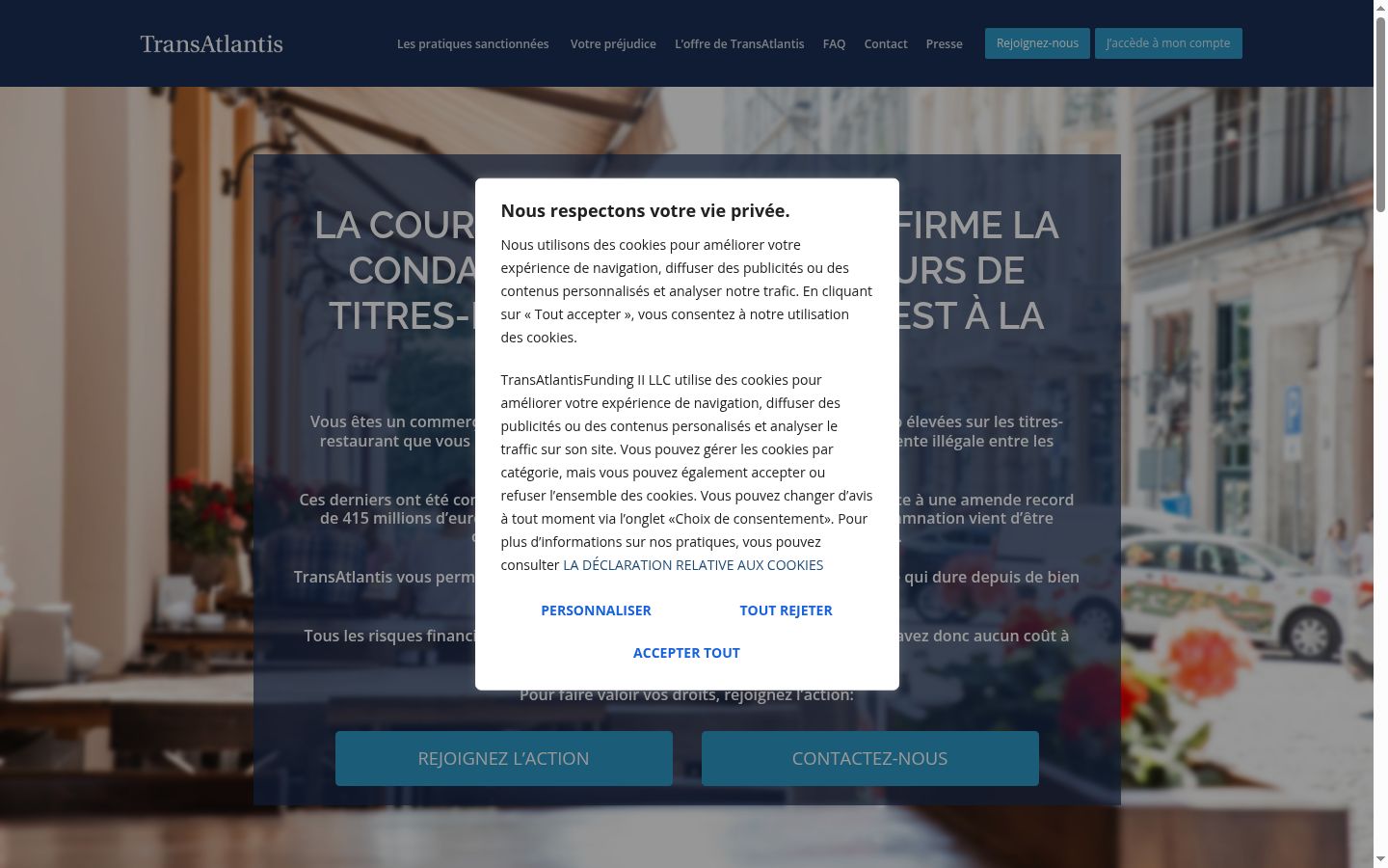 Screenshot tal-banner tal-kunsens muri qabel kwalunkwe interazzjoni