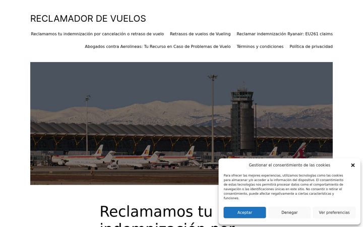 Screenshot of indemnizacionvuelo.com