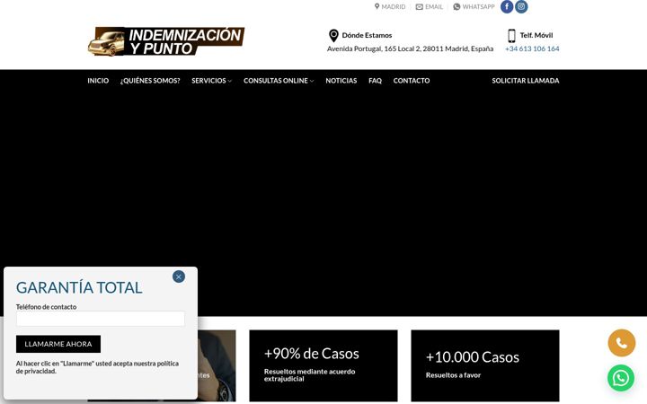 Screenshot of indemnizacionypunto.es