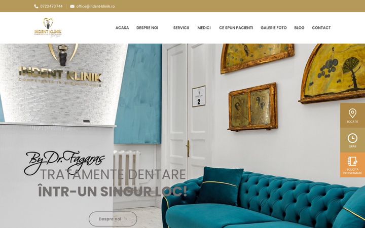 Screenshot of indent-klinik.ro