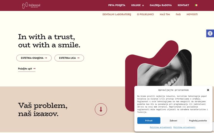 Screenshot di indental.hr