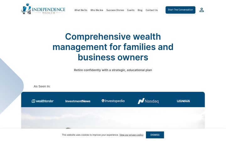 Screenshot of independence-wealth.com