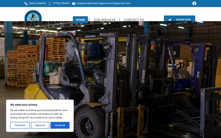 Screenshot of independent-training-services.co.uk