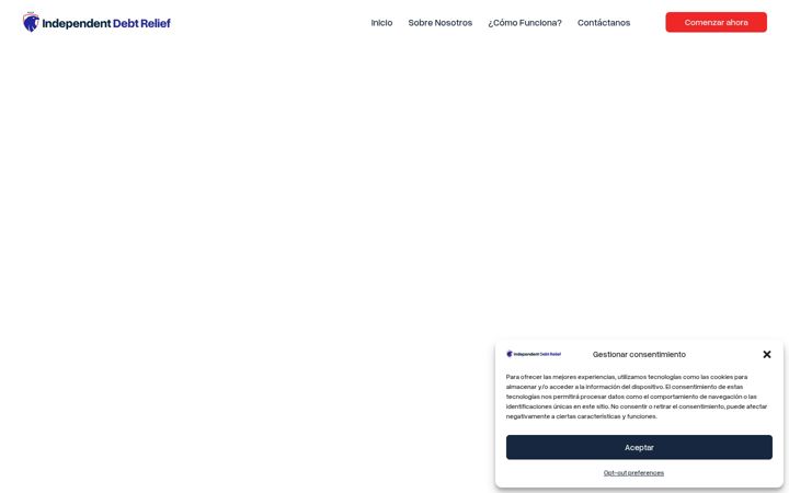 Snímek obrazovky independentdebtreliefllc.com