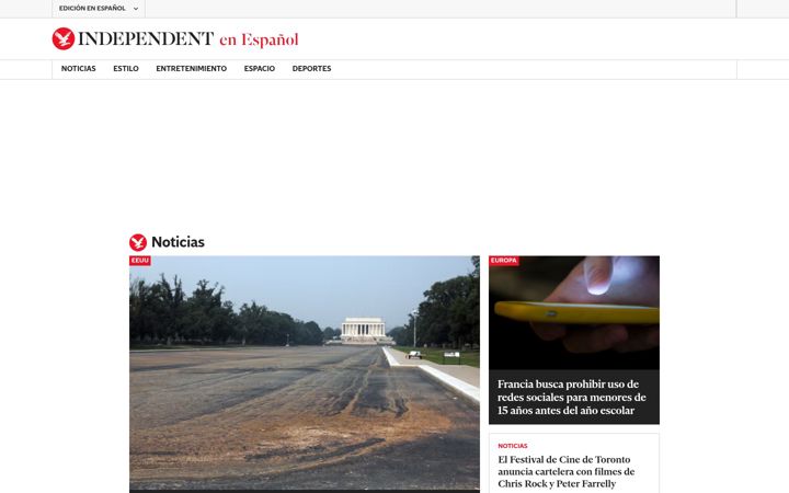 Screenshot of independentespanol.com