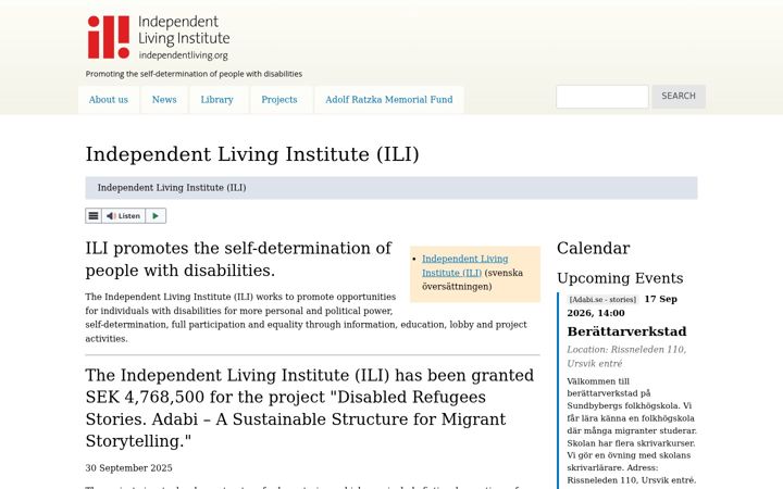 Screenshot of independentliving.org