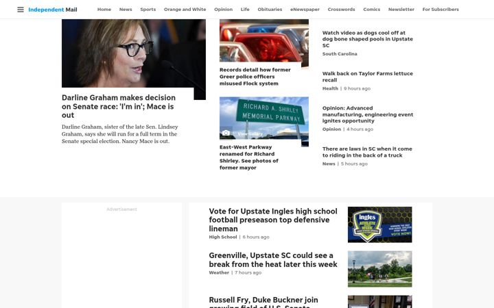 Screenshot of independentmail.com