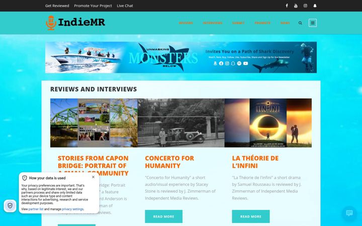 Екранна снимка на independentmediareviews.com