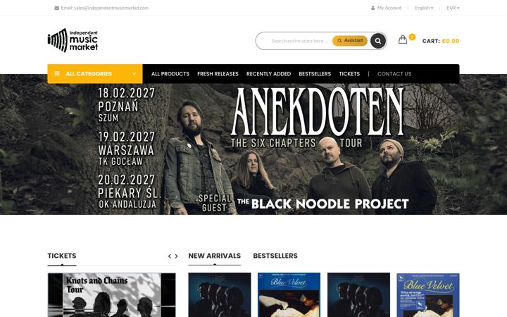 Screenshot of independentmusicmarket.com