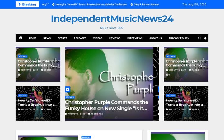 Екранна снимка на independentmusicnews24.com