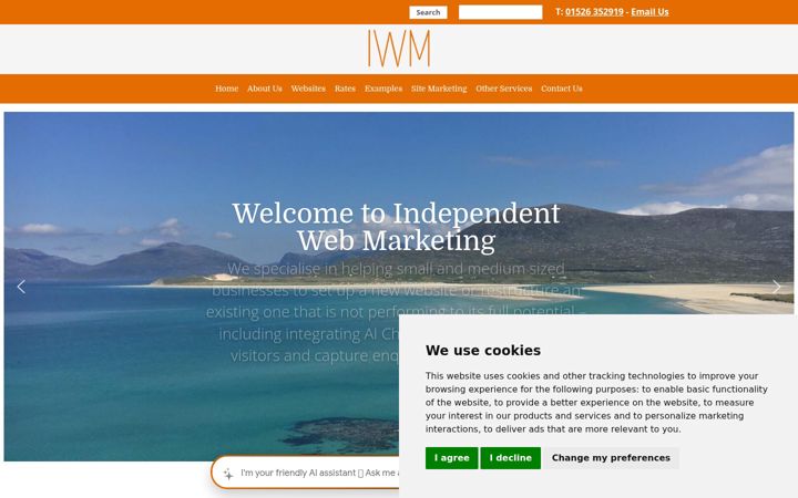 Екранна снимка на independentwebmarketing.com
