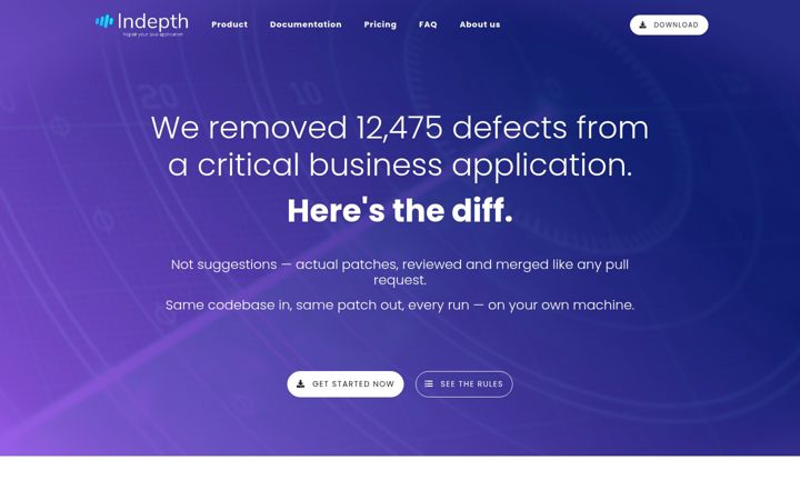 Screenshot of indepth.fr