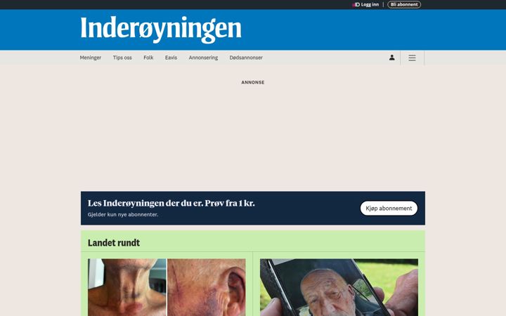 Screenshot of inderoyningen.no
