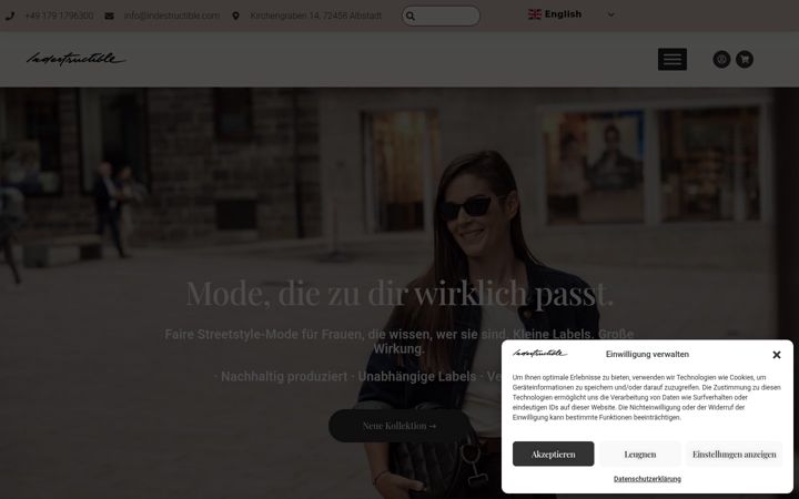 Screenshot of indestructibleshop.com