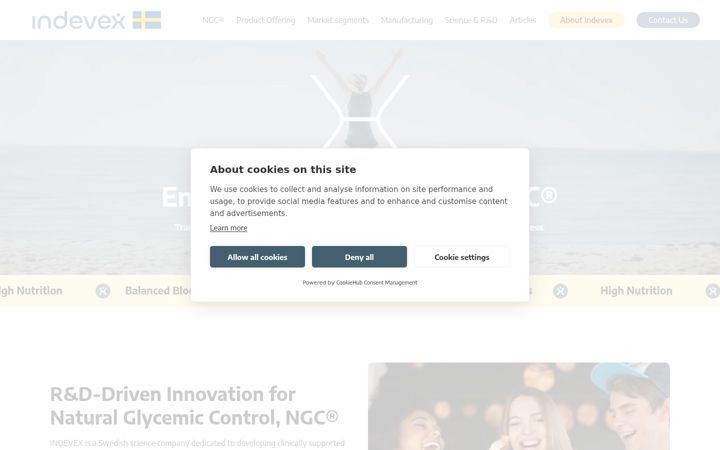 Screenshot of indevex.com