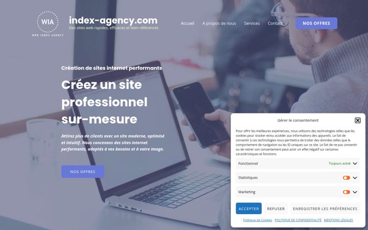 Screenshot of index-agency.com