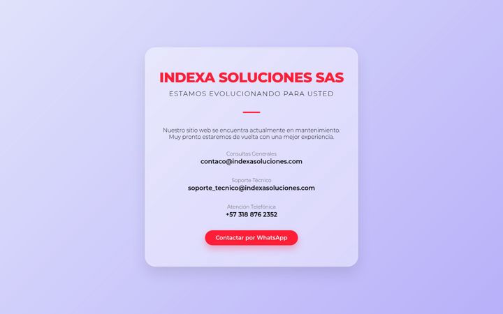 Screenshot of indexasoluciones.com