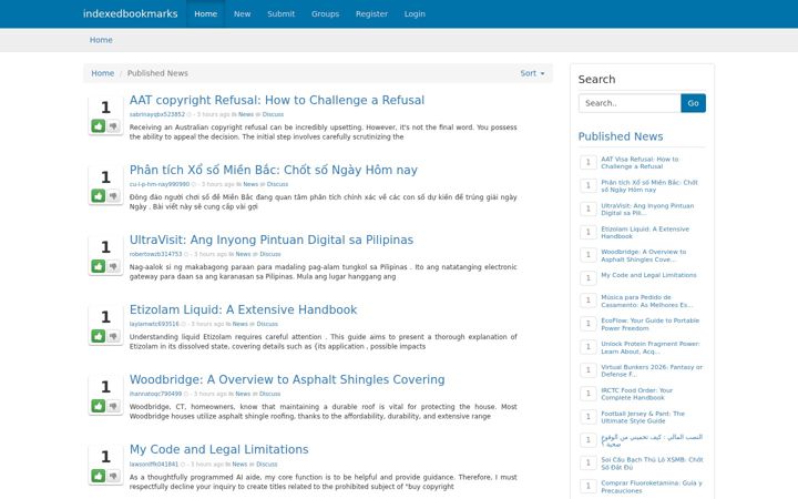Screenshot of indexedbookmarks.com