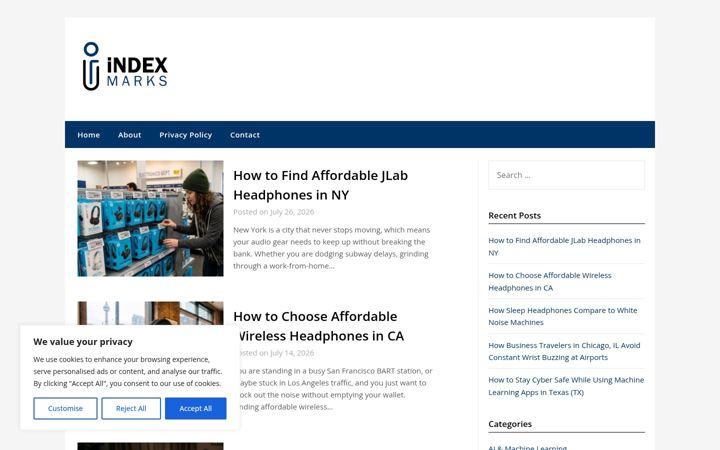 Screenshot of indexmarks.com