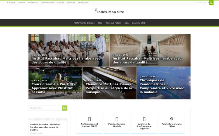 Kuvakaappaus sivustosta indexmonsite.com