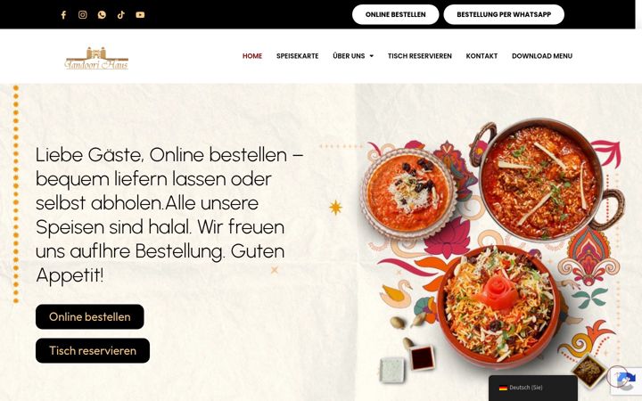 Screenshot of india-tandoori-haus.de