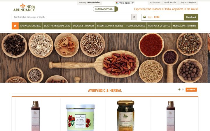 Screenshot of indiaabundance.com