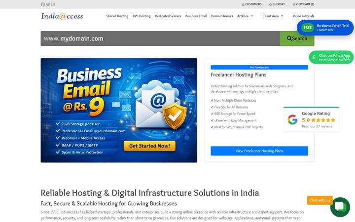 Screenshot di indiaaccess.com