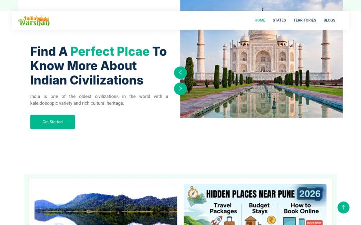 Screenshot of indiadarshan.net