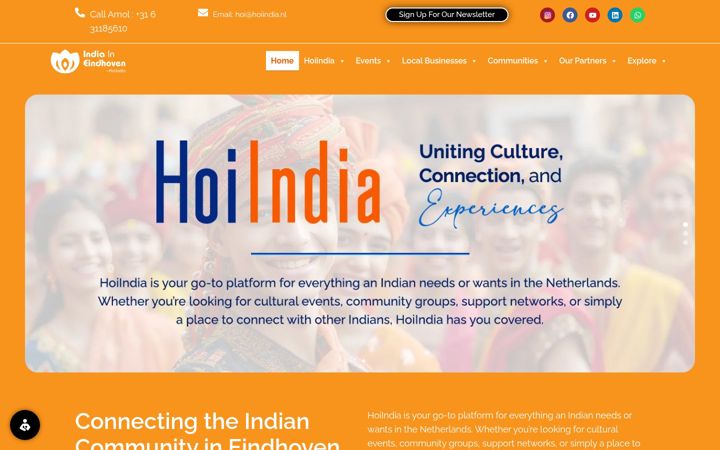 Screenshot of indiaineindhoven.nl