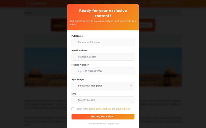 Screenshot of indiainfo.net