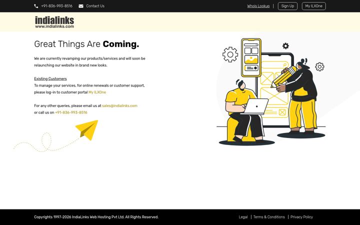 Screenshot of indialinks.com
