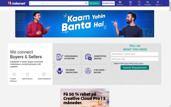 Screenshot of indiamart.com
