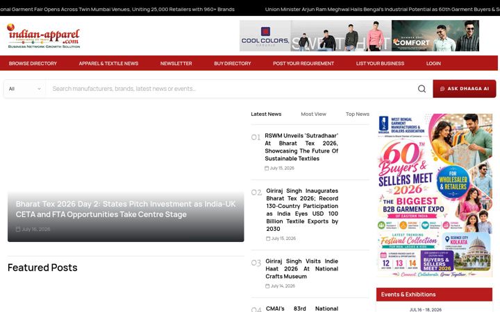 Screenshot of indian-apparel.com