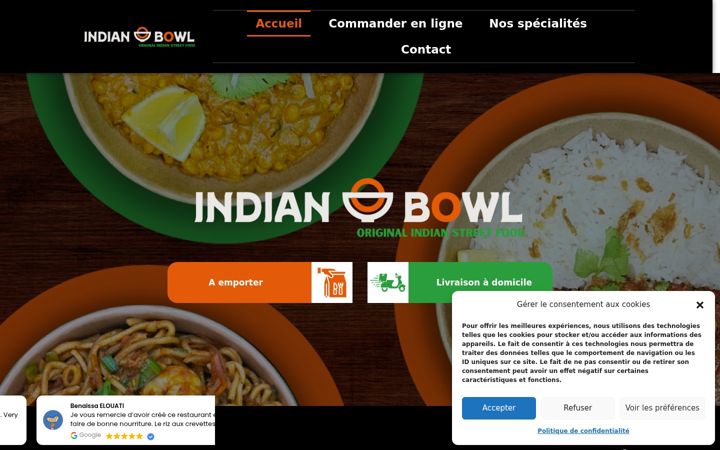 Skärmbild av indian-bowl.com